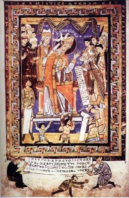Kníže Soběslav I., věnovací list 
Horologium Olomucense, 1136