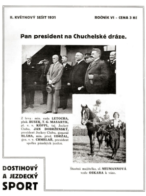 Prezident T. G. Masaryk na Chuchelské dráze, 1931