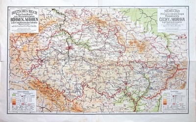 Školní mapa Protektorátu Čechy a Morava