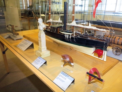 Model prvního lodního šroubu