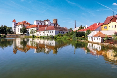 Jindřichohradecký zámek a rybník Vajgar