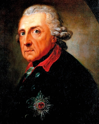 Fridrich II. Veliký, 
olej na plátně, 
Anton Graff 1781