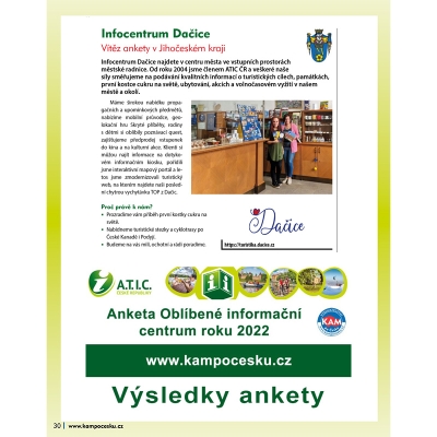 Infocentrum Dačice
Vítěz ankety v Jihočeském kraji