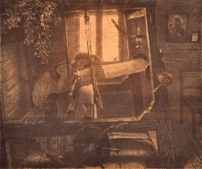 Max Švabinský, U stavu, 1903 
(dívka na obraze Ela Švabinská)
