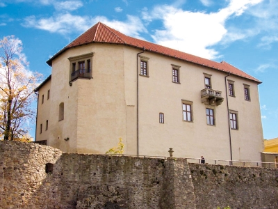 Exteriér hradu v Polné