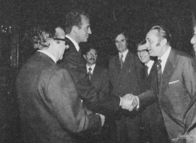 Felix přijat španělským králem Juanem Carlosem I. – březen 1976