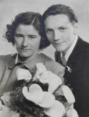 S manželkou Věrou, Svatební fotografie, 1951