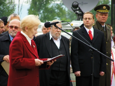 Anděla Dvořáková byla častým hostem na pietních aktech v Památníku Terezín
