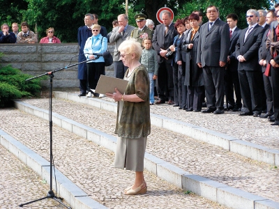 Anděla Dvořáková byla častým hostem na pietních aktech v Památníku Terezín
