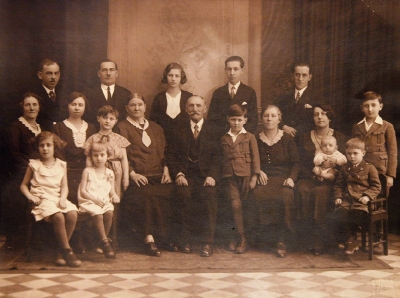 The Moulis family, Miloslav is standing right