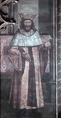 Vladislav Jagellonský na malbě z roku 1509, autorem je Mistr litoměřického oltáře