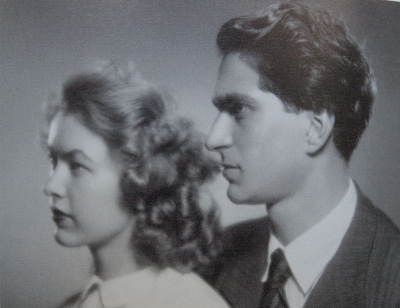 Snoubenecká fotografie Tomana a Libuše Kvasničkové (1952)
