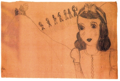 Evelina's drawing from Terezín