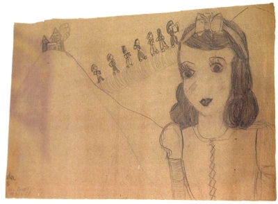 Evelinina kresba z Terezína