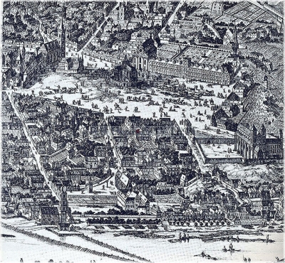 Dobytčí trh, dnes Karlovo náměstí (1685)