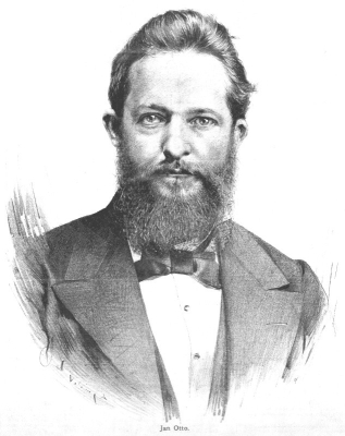 Jan Otto na titulní straně
Humoristických listů
(vyd. J. Vilímek, 1887)