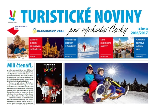 Vychází zimní Turistické noviny pro region Východní Čechy