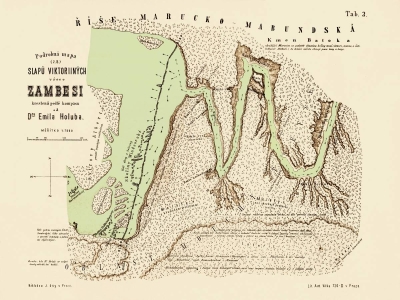 Mapa Viktoriiných vodopádů
