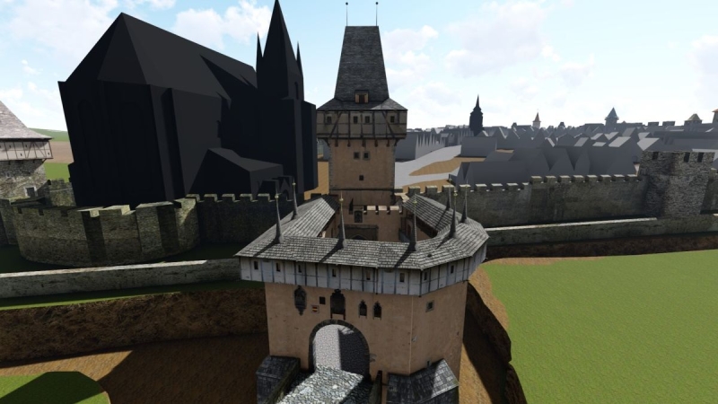 Virtuální průvodce po středověkém opevnění královského města Slaný