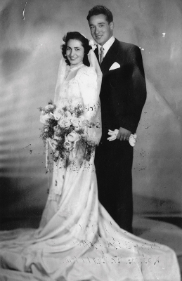 Wedding with Martha in 1948, 65 years together