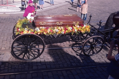 Transport of the remains of Josef Cardinal Beran, Prague 2018