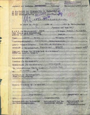 Record of the execution, February 26, 1942