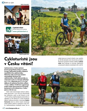 Cykloturisté jsou v Česku vítáni!