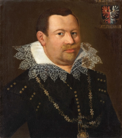 Albrecht IV. Liebsteinský z Kolowrat, olej na plátně 57 x 50 cm, autor neznámý, polovina 17. stol.