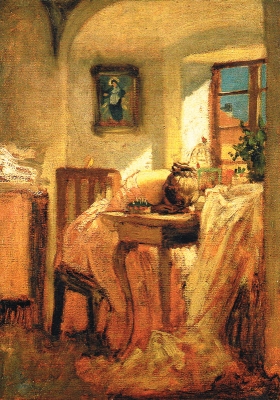 Švadlenka (1858–1859), portrét Františky
Pokorné, snoubenky malíře Adolfa Kosárka , ve
chvíli, kdy si šije svatební šaty a dozvěděla se
o ženichově smrtelné nemoci