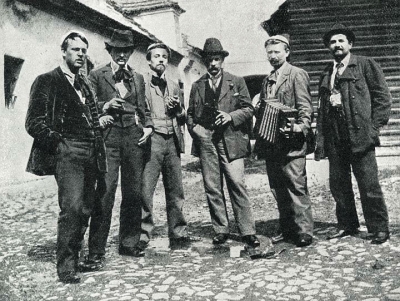 Mařákovi žáci: Kalvoda, Langer, Sátra, Ullmann,
Bubeníček, Lolek (Lochovice 1898–1899