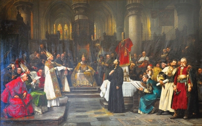 Jan Hus souzen na sněmu kostnickém, Václav Brožík, 1883