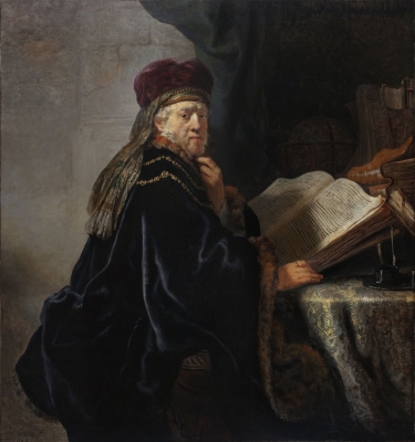Rembrandt van Rijn, Učenec v pracovně, 1634, Národní galerie Praha