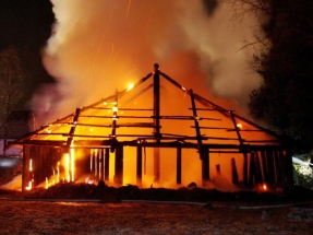 Požár v Archeoparku Prášily